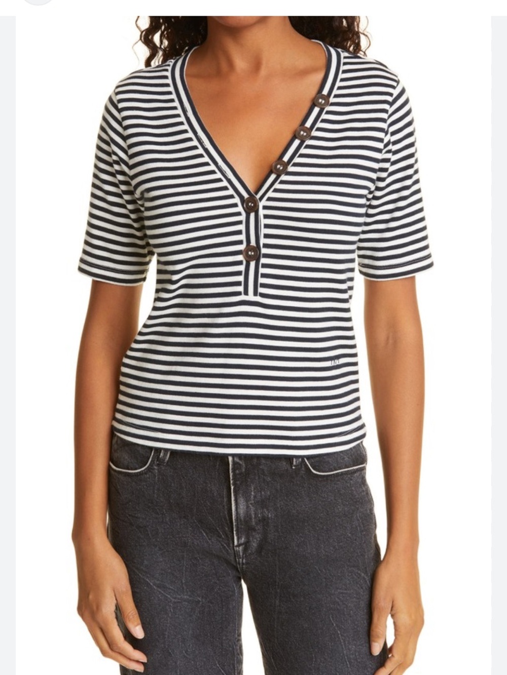 Frame navy and white button up size xs